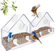 Window Bird Feeder - 2 Pieces Hanging Birdhouse - bird feeder - Transparent with Suction Cup - Transparent Window Feeder - Transparent - outdoor birdhouse