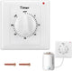Countdown Switch - 30 minutes - Countdown timer switch - Mechanical countdown timer socket - time switch - timer light switch - with timer - timer socket - for bathroom extractor fan, garage, laundry room, storage room or spa - white