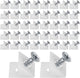 50 pieces - drawer wedges - drawer repair kit - L-shaped drawer wedges - with screws - mounting wedges - drawer back supports - cabinet shelf support - plastic drawer reinforcement repair kit - for home repair and furniture - 15*12.8*9.6 cm - white