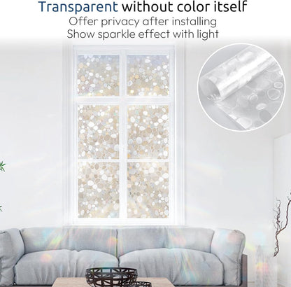 Window film - 50x200cm - privacy window film - stained glass window film - Privacy - Decorative film - static window film - Self-adhesive - Stained Glass - window film - 3D Effect
