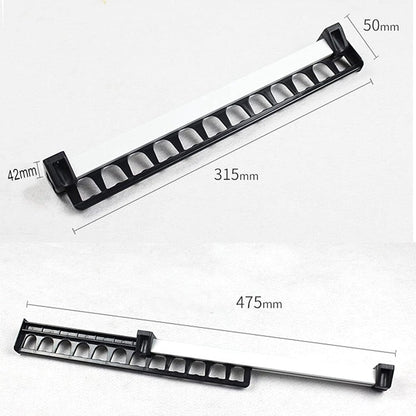 Extendable Clothes Rail - Adjustable Clothes Rail - Telescopic Extendable Clothes Rack - Extendable Clothes Rail - Adjustable Clothes Rail - Clothes Hanger - Metal Wardrobe Rail - Wardrobe Rack - extendable clothes rail - 315*42*50 mm - black