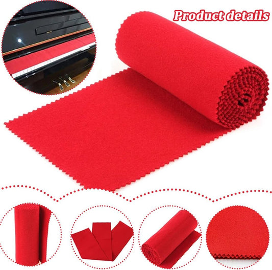 Piano Keyboard Dust Cover - Keyboard Protective Cover - Piano Dust Cover - Suitable for 88 Keys - Universal - Piano Protector - for Digital Electric Piano - for Electronic Keyboard, Digital Piano - Red