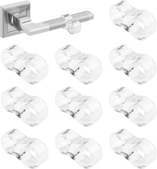 Door Stopper - 10 pieces - Door Handle Buffers - Door Stops - Silicone PVC Door Handle Protector - Door Buffer - Indoor Door Stopper - Door Handle Protection - Bumpers - Damper - Door Lever - Protects the integrity of walls and furniture - Transparent