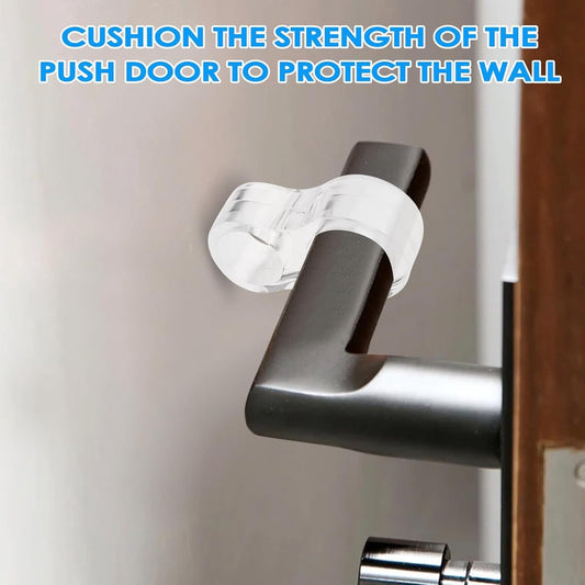 Door Stopper - 10 pieces - Door Handle Buffers - Door Stops - Silicone PVC Door Handle Protector - Door Buffer - Indoor Door Stopper - Door Handle Protection - Bumpers - Damper - Door Lever - Protects the integrity of walls and furniture - Transparent