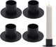 4 pieces - Candlesticks - Candle holder - Candle stand - metal candle holders - modern candle holders - home decoration - for the living room, parties, Christmas, weddings - Φ2.5 cm - 5*2.7 cm - black