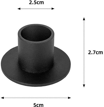 4 pieces - Candlesticks - Candle holder - Candle stand - metal candle holders - modern candle holders - home decoration - for the living room, parties, Christmas, weddings - Φ2.5 cm - 5*2.7 cm - black