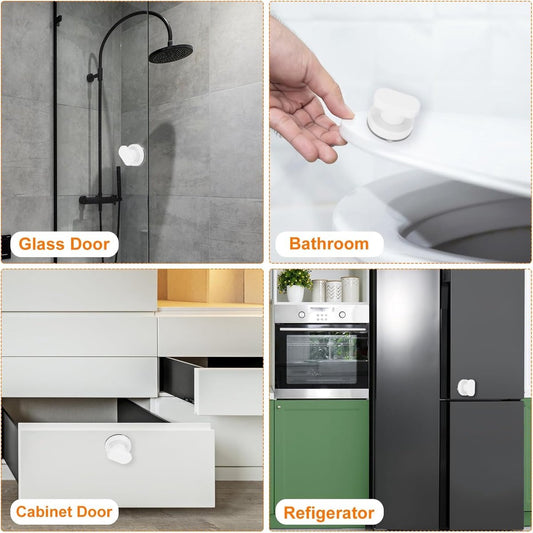 pieces - Door handle - Suction cup door grip - Suction cup handle - suction cup glass mirror door handle - suction cup handles for sliding doors - shower door handle - self-adhesive push-pull armrest - cabinet handles - for window, cabinet, toilet - 62x50