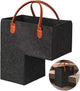 Stair Organizer Basket - Stair Basket - L-shaped Foldable Stair Basket - Storage Bag - Felt Stair Basket - Laundry Basket - Toy Basket - Household Items - for Laundry, Toys - 42*42*25.5 cm - Black