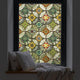 45 x 200 cm - Window stickers - Window film - Decorative window film - Privacy window film - Frosted glass - Circle pattern - Static cling - Privacy window stickers - yellow