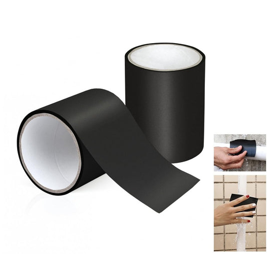 2 pieces - 1.5 m*10 cm - waterproof repair tape - for repairing swimming pools, tents and ponds - repair tape - waterproof adhesive tape - leak-proof tape - insulation tape - sealing tape - for pipes, tents, swimming pools - black