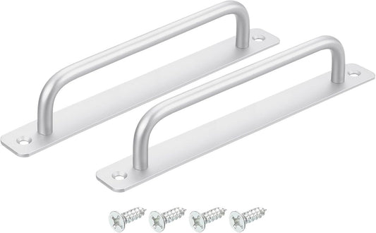 2 pieces - 210*25*36 mm - Door handles - Cabinet handles - Aluminium door handles - Wardrobe handles - Drawer handles - Locker handles - Window handles - for cabinets, wardrobes, barn doors and wooden doors - for interior and exterior decoration - silver