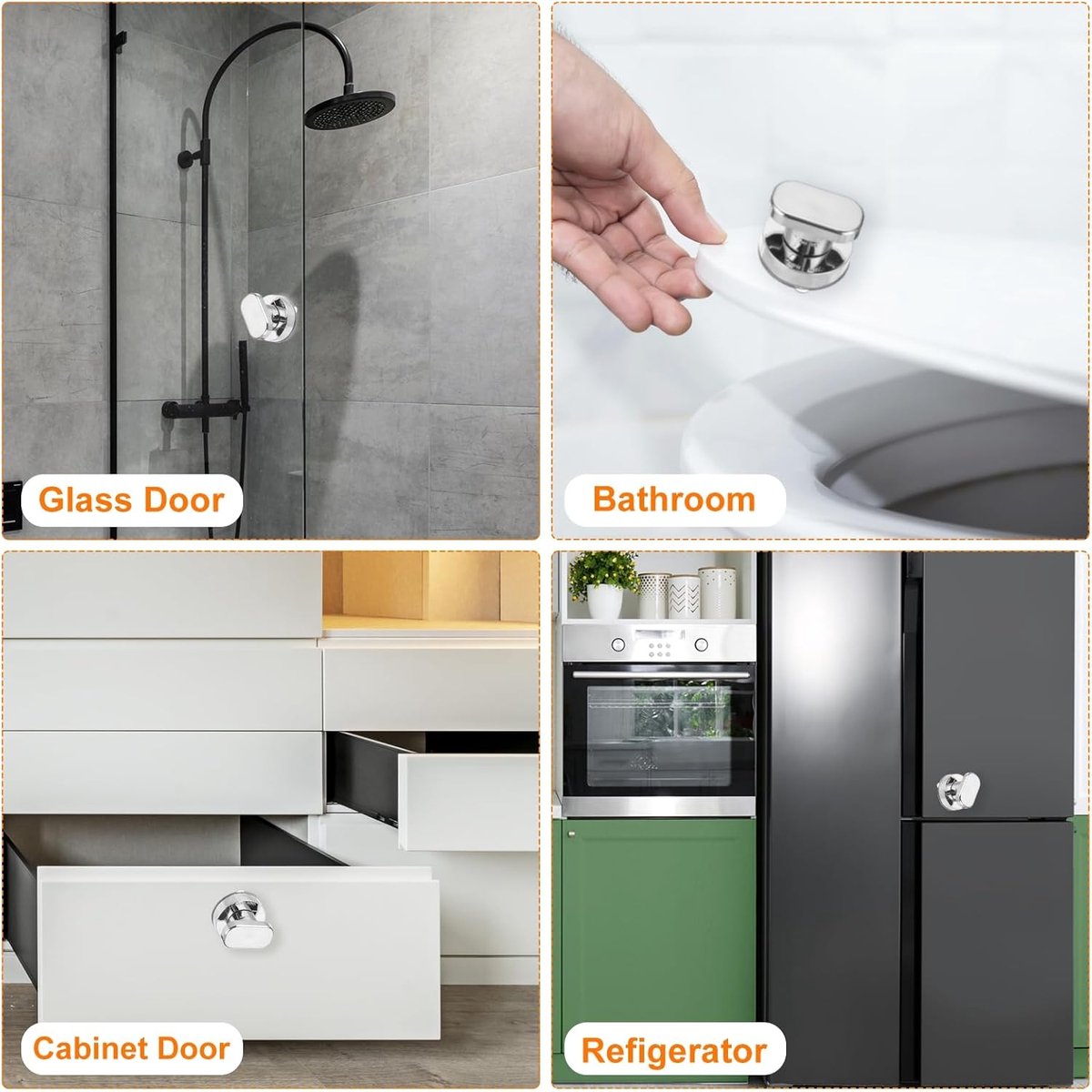 pieces - Door handle - Suction cup door grip - Suction cup handle - suction cup glass mirror door handle - suction cup handles for sliding doors - shower door handle - self-adhesive push-pull armrest - cabinet handles - for window, cabinet, toilet - 62x50