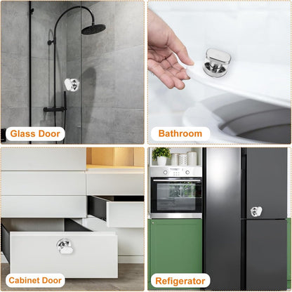 pieces - Door handle - Suction cup door grip - Suction cup handle - suction cup glass mirror door handle - suction cup handles for sliding doors - shower door handle - self-adhesive push-pull armrest - cabinet handles - for window, cabinet, toilet - 62x50