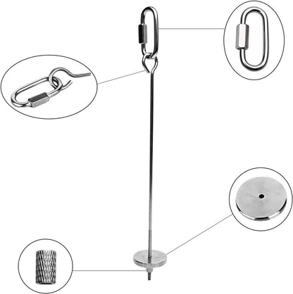 2 pieces - Bird Feeder - Small Animals Fruit and Vegetable Holder - Stainless Steel Vegetable Skewer - Food Finder - Hanging Food Feeding and Handling Tool - for Parrots, Cockatoos, Cockatiels - 20cm and 12cm - Silver