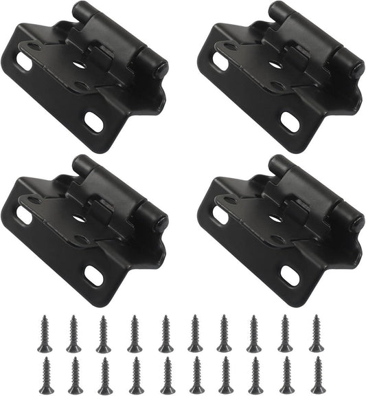 pieces - Hinges - Kitchen cabinet hinges - Cabinet door hinges - Furniture hinges - Flap hinge - Interior door hinges - surface-mounted hinges for kitchen cabinets - semi-concealed cabinet hinges - with screws - for cabinet doors, cabinets - black