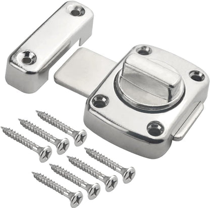 pieces - Door locks - swing door locks - zinc alloy door locks - bathroom door lock - security lock - door bolt - for home security, bathroom, bedroom, toilet - silver