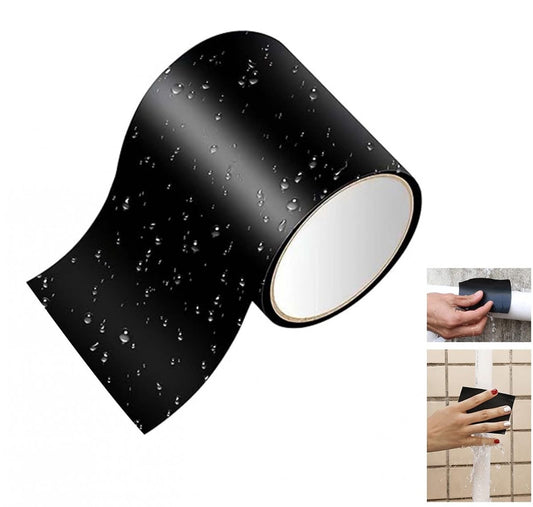 1.5 m*10 cm - waterproof repair tape - for repairing swimming pools, tents and ponds - repair tape - waterproof adhesive tape - leak-proof tape - insulation tape - sealing tape - for pipes, tents, swimming pools - black