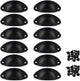 12 pieces - Drawer cabinet handle - furniture handles - cabinet handle - Handle - Handle for Cabinet - Kitchen cabinet - Kitchen handle - semi-round handle - Furniture handle - small handle - Center distance 65mm - black - iron - 8.1*3.2*1.8 cm