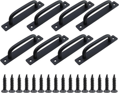 8 Pieces Door Handle - Kitchen Cabinet Handles - Cabinet Handles - Handles for Small Doors - 5" Hole in the Center Aluminum Alloy Cabinet Handles - Kitchen Cabinet Handle - For Drawer Cabinets, Cabinets, Kitchen, Wardrobe and Drawer Handles - Black
