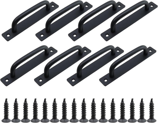 8 Pieces Door Handle - Kitchen Cabinet Handles - Cabinet Handles - Handles for Small Doors - 5" Hole in the Center Aluminum Alloy Cabinet Handles - Kitchen Cabinet Handle - For Drawer Cabinets, Cabinets, Kitchen, Wardrobe and Drawer Handles - Black