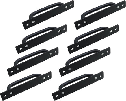 8 Pieces Door Handle - Kitchen Cabinet Handles - Cabinet Handles - Handles for Small Doors - 5" Hole in the Center Aluminum Alloy Cabinet Handles - Kitchen Cabinet Handle - For Drawer Cabinets, Cabinets, Kitchen, Wardrobe and Drawer Handles - Black
