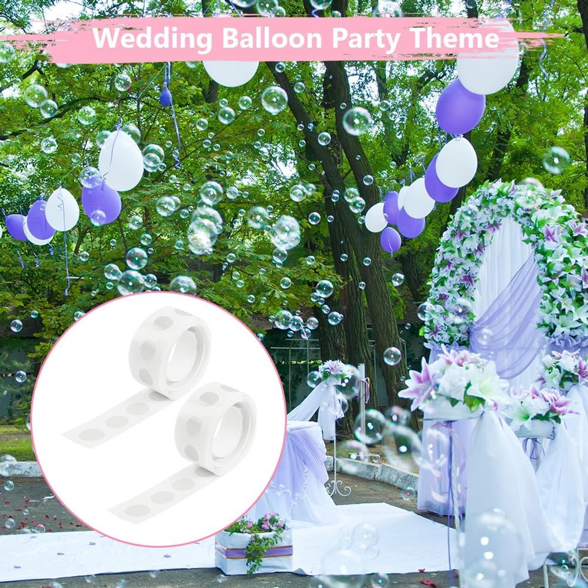 1200 pieces - balloon glue dots - double-sided stickers - removable round adhesive - leaves no residue - waterproof tape - for gift wrapping, weddings, Christmas and festivals - transparent