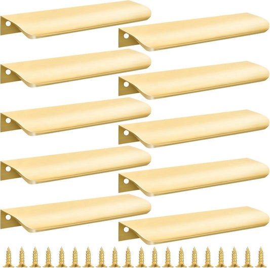 10 pieces - 150*40*17.5 mm - Cabinet handles - Drawer handles - Concealed handle - Aluminum alloy handle - kitchen cabinet handles - furniture accessories - hardware - brushed gold