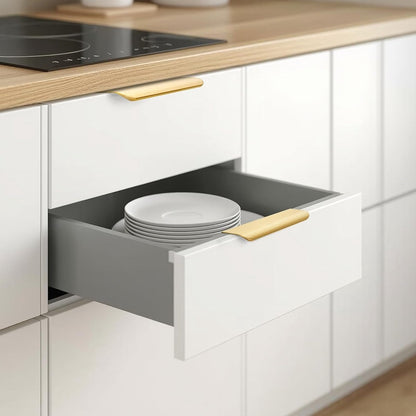 10 pieces - 150*40*17.5 mm - Cabinet handles - Drawer handles - Concealed handle - Aluminum alloy handle - kitchen cabinet handles - furniture accessories - hardware - brushed gold