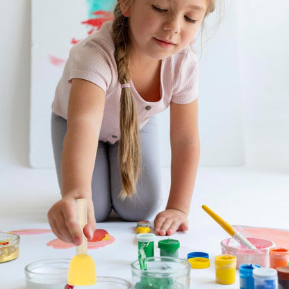 20 pieces - Sponge brushes - Brushes - Paint brushes - Children's Round Sponge Brushes - sponge paint brushes - graffiti painting tools - for children's art and DIY painting - 5 sizes - yellow