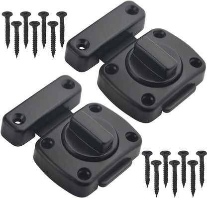 2 pieces - Door locks - swing door locks - zinc alloy door locks - bathroom door lock - security lock - door bolt - for home security, bathroom, bedroom, toilet - black