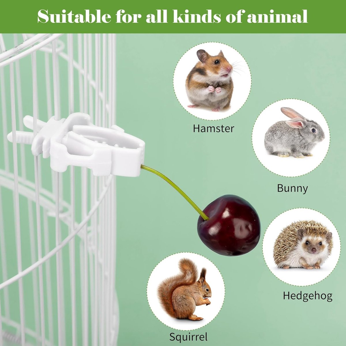12x Bird Feeders - Plastic bird bowl - Birdcage feeder clips - Bird feeder tray - parrot fruit and vegetable clips - Bird feeder - Bird Feeder Tray - For birdcage - Hanging bird feeder - For birds, parrots