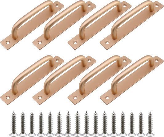 8 Pieces Door Handle - Kitchen Cabinet Handles - Cabinet Handles - Handles for Small Doors - 5" Hole in the Center Aluminum Alloy Cabinet Handles - Kitchen Cabinet Handle - For Drawer Cabinets, Cabinets, Kitchen, Wardrobe and Drawer Handles - Gold