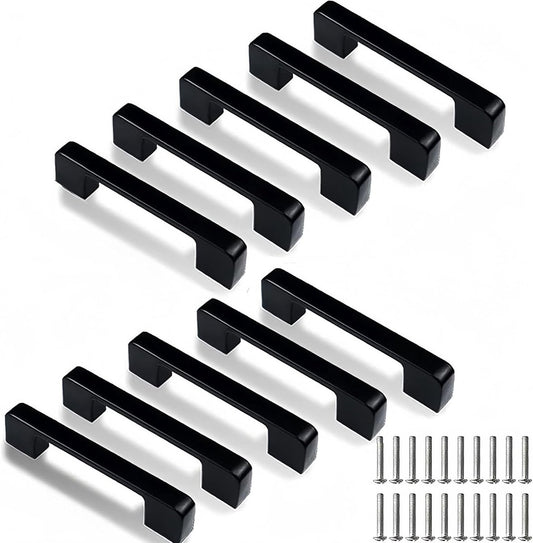 Kitchen cabinet handles - 10 pieces black kitchen handles - Furniture handles - Kitchen handle - Kitchen cabinet handles - Cabinet handles - Drawer handles - Cabinet handles - Kitchen cabinet handles - With screws - Kitchen cabinet door handles - Furnitur