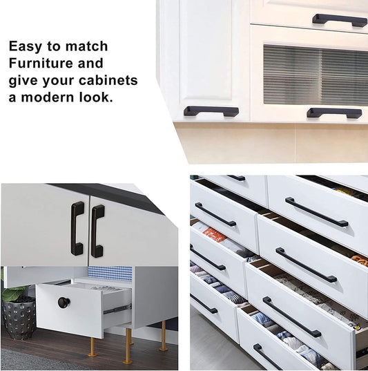Kitchen cabinet handles - 10 pieces black kitchen handles - Furniture handles - Kitchen handle - Kitchen cabinet handles - Cabinet handles - Drawer handles - Cabinet handles - Kitchen cabinet handles - With screws - Kitchen cabinet door handles - Furnitur
