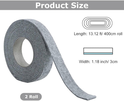 2 rolls - Moisture-proof strips for windows - 3cm*4m - Absorbing condensation strips for window felt - Absorbing stickers - Self-adhesive strip - Anti-condensation felt pads - Anti-condensation strip for windows - Window glass Water-absorbing Sticke - Moi
