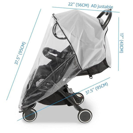 Universal Stroller Rain Cover 5-in-1 Transparent Weather Protection for Infants
