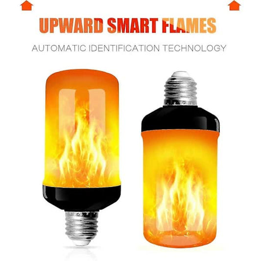 4-Pack E27 Flame Bulbs 4W LED Decorative Lights with Flaming Effect 4 Modes for Home Garden Party