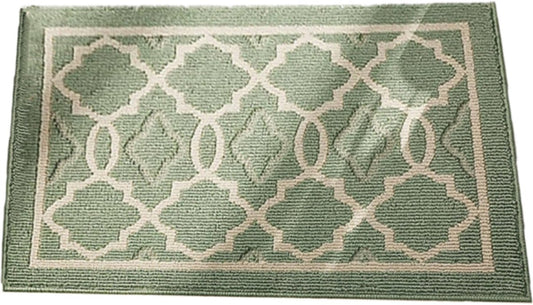 Indoor doormat - 50x80 cm - Indoor entrance mat - Indoor drying mat - Indoor floor mats - Bath mats - Non-slip mat - Polypropylene fiber - Green - Washable - TPR anti-slip - for indoor or outdoor use