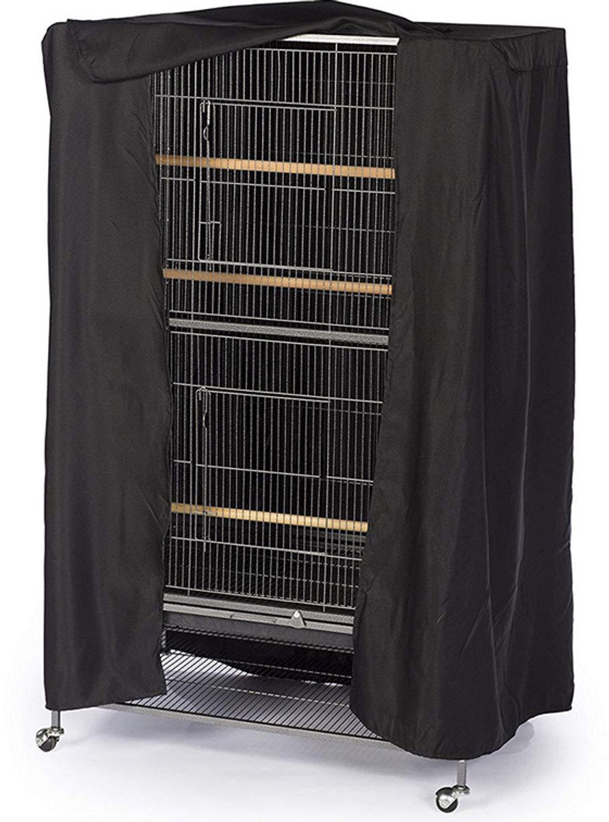 Parrot Cage Cover - Birdcage Cover and Dustproof Covers - Good Night Cover for Parrots - 210D Oxford Cloth - 88*63*120cm - Universal - Blackout - Waterproof - Black