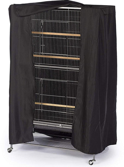 Parrot Cage Cover - Birdcage Cover and Dustproof Covers - Good Night Cover for Parrots - 210D Oxford Cloth - 88*63*120cm - Universal - Blackout - Waterproof - Black