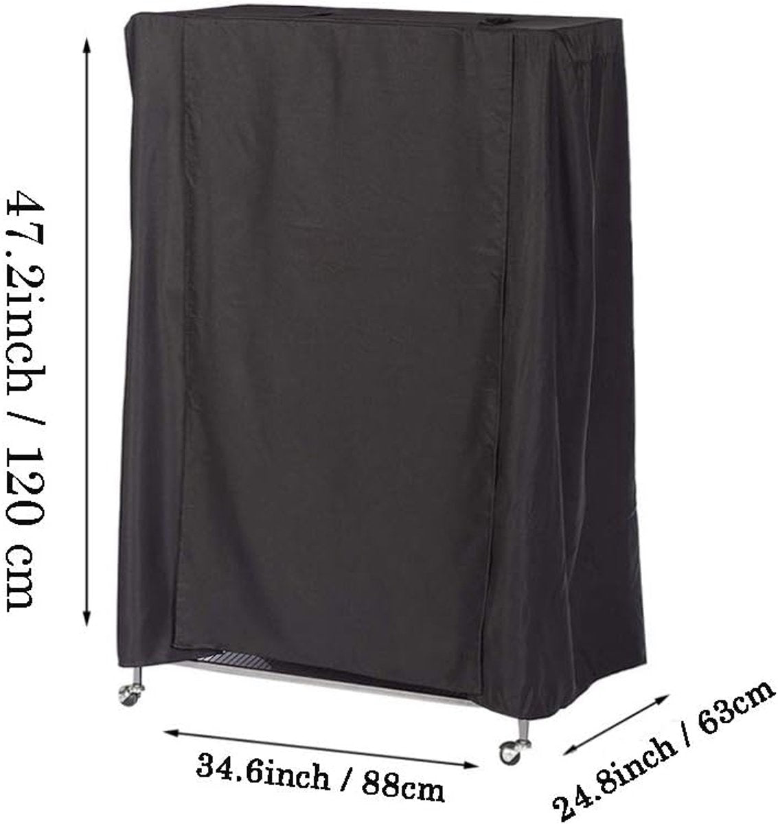 Parrot Cage Cover - Birdcage Cover and Dustproof Covers - Good Night Cover for Parrots - 210D Oxford Cloth - 88*63*120cm - Universal - Blackout - Waterproof - Black