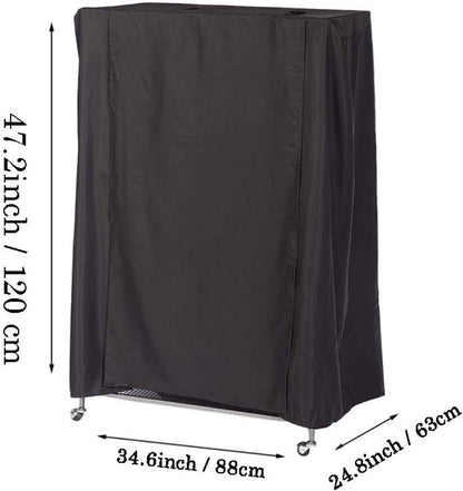 Parrot Cage Cover - Birdcage Cover and Dustproof Covers - Good Night Cover for Parrots - 210D Oxford Cloth - 88*63*120cm - Universal - Blackout - Waterproof - Black