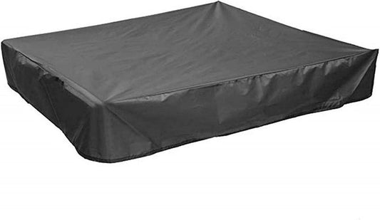 Waterproof sandpit cover - with drawstring - black - 125 x 125 x 20 cm - for sandpit pool patio garden square - 420D Oxford cloth - waterproof, windproof, dustproof - suitable for protecting children's toys
