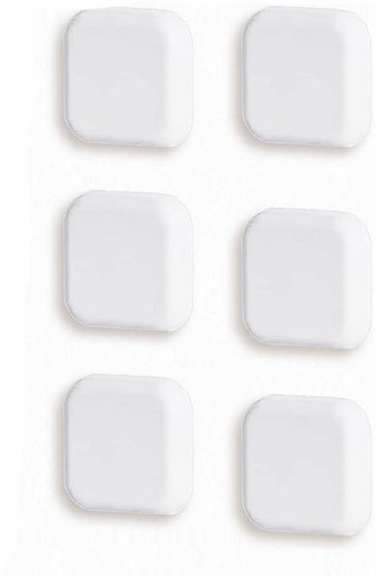 6 Pieces - Door Protectors - White - Indoor Door Stops - Wall Protector - Door Buffer - Self-Adhesive - Wall Protection - 42*42*12mm - Silicone - Door Handle Buffers