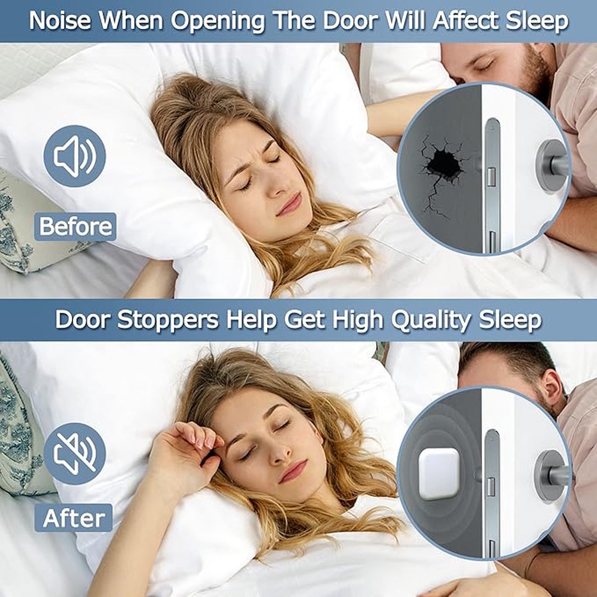 6 Pieces - Door Protectors - White - Indoor Door Stops - Wall Protector - Door Buffer - Self-Adhesive - Wall Protection - 42*42*12mm - Silicone - Door Handle Buffers