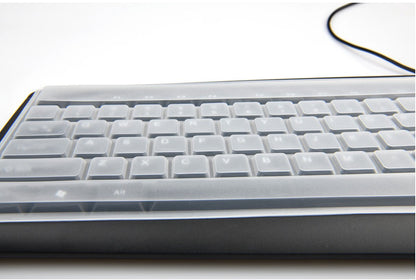 Keyboard Cover - Keyboard Protector - Silicone - Waterproof - Dust and Splashproof - Keyboard Protection - Cover - Dust Cover for Keyboard - For Keyboards - 44.5*13cm - Transparent White