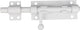 Sliding lock - Sliding lock - Sliding bolt - Gate bolt - Door lock - Bolt - Door bolt - Door lock - Plate bolt - 5 inch - Stainless steel - white - for shed gate storage, garden house door, cupboard
