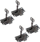 4 Pieces - Furniture Lock - Iron - 53*27 mm - Red Bronze - With Key and Screws - Furniture Locks - Safety Cabinet Lock - Drawer Lock - Lock with Key - For Furniture, Cabinet and Drawer