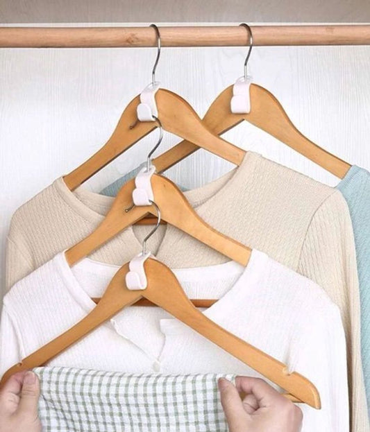 50 Pieces - Coat Hook - Hanger Connector Hooks - Coat Hook - Hanging Hooks - White - Hanger Extension Clips - Plastic - for Outfit Cascading Hanger Hooks - Space-Saving Organizer