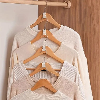 50 Pieces - Coat Hook - Hanger Connector Hooks - Coat Hook - Hanging Hooks - White - Hanger Extension Clips - Plastic - for Outfit Cascading Hanger Hooks - Space-Saving Organizer